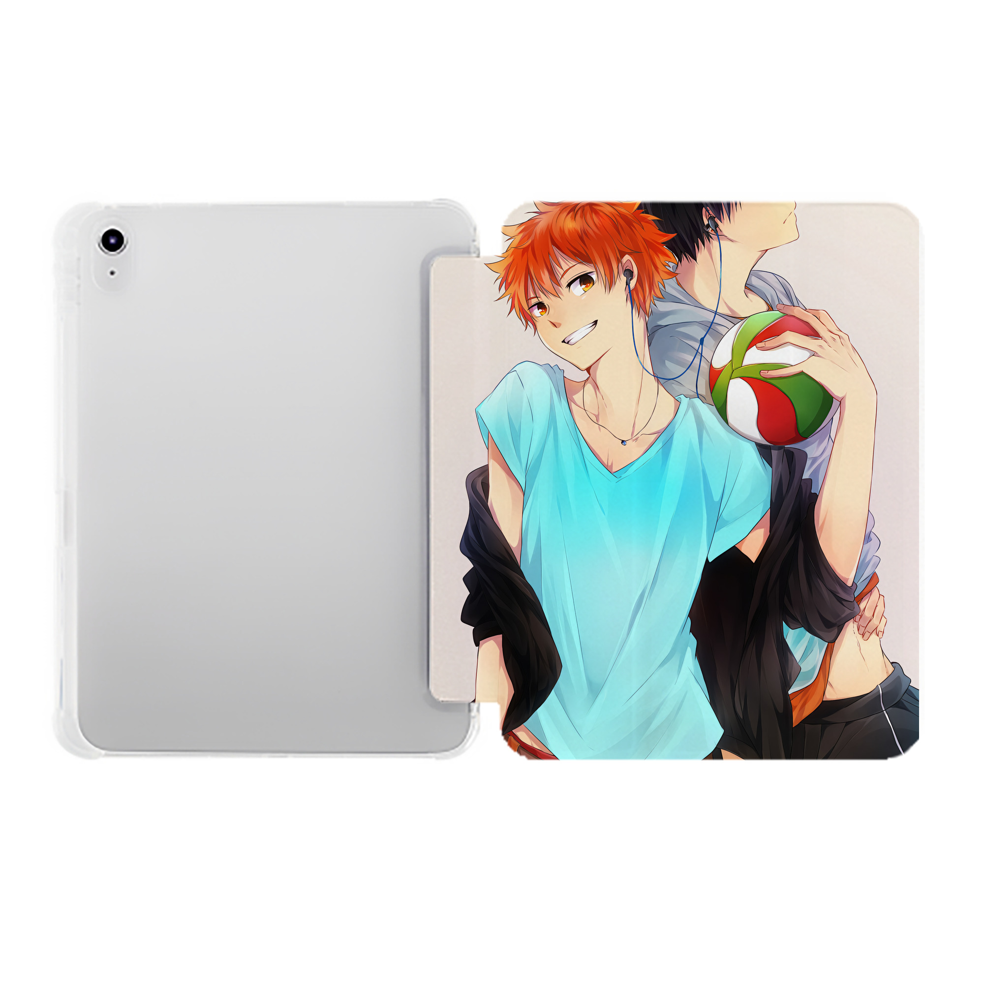 （画像用） ハイキュー!! Haikyu!! IPad ケース ペン収納付き 三つ折りスタンド PUレザー×シリコン 対応機種9.5/10.5/10.9インチ